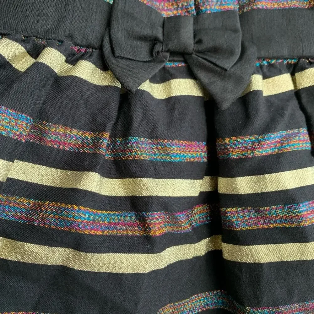 Gymboree Black Gold Glitter Dress Size 0-3 Months